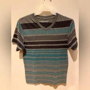 Airwalk Striped V-Neck T-Shirt - Size M